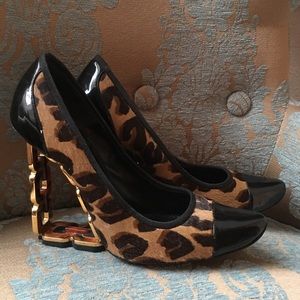 Louis Vuitton Leopard pony heels
